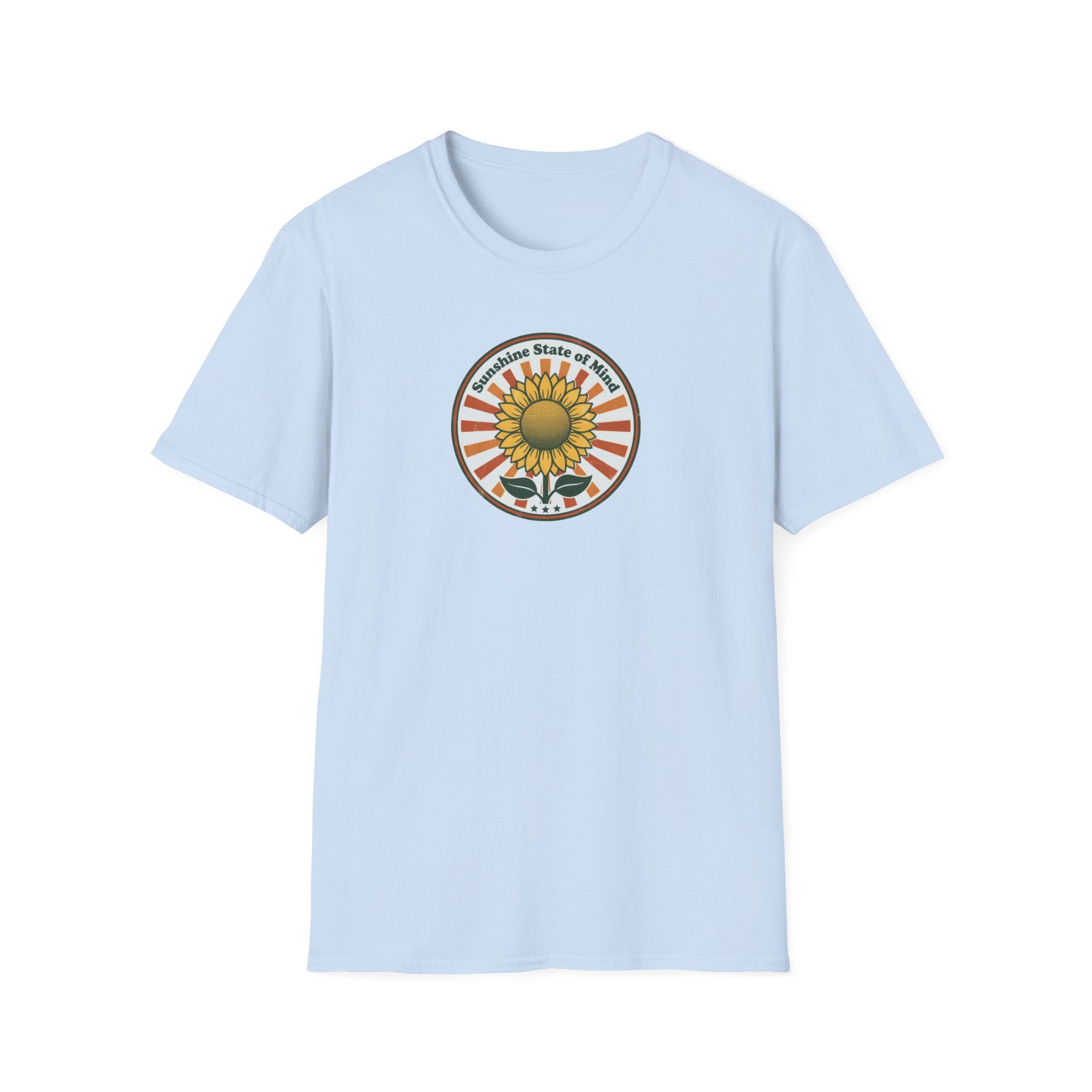 Sunshine State of Mind Sunflower T-Shirt | Retro 70s Aesthetic Unisex Tee
