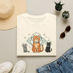 Retro Astronaut Cats Unisex T-Shirt - Vintage Space Cat Graphic Tee