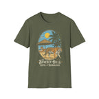 Vintage Sunset Beach Tiger Graphic T-Shirt - Beverly Hills Hotel Style