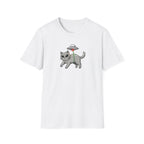 Funny UFO Cat Abduction Unisex T-Shirt - Retro Alien Space Cat Graphic Tee