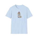 Patriotic Australian Shepherd Unisex T-Shirt | USA Flag Dog Graphic Tee