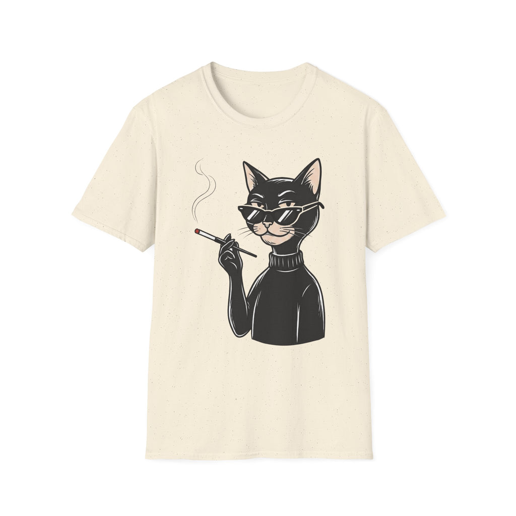 Cool Cat with Sunglasses T-Shirt — Retro Smoking Cat Graphic Tee