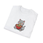Kawaii Ramen Cat Unisex T-Shirt – Cute Japanese Noodle Graphic Tee