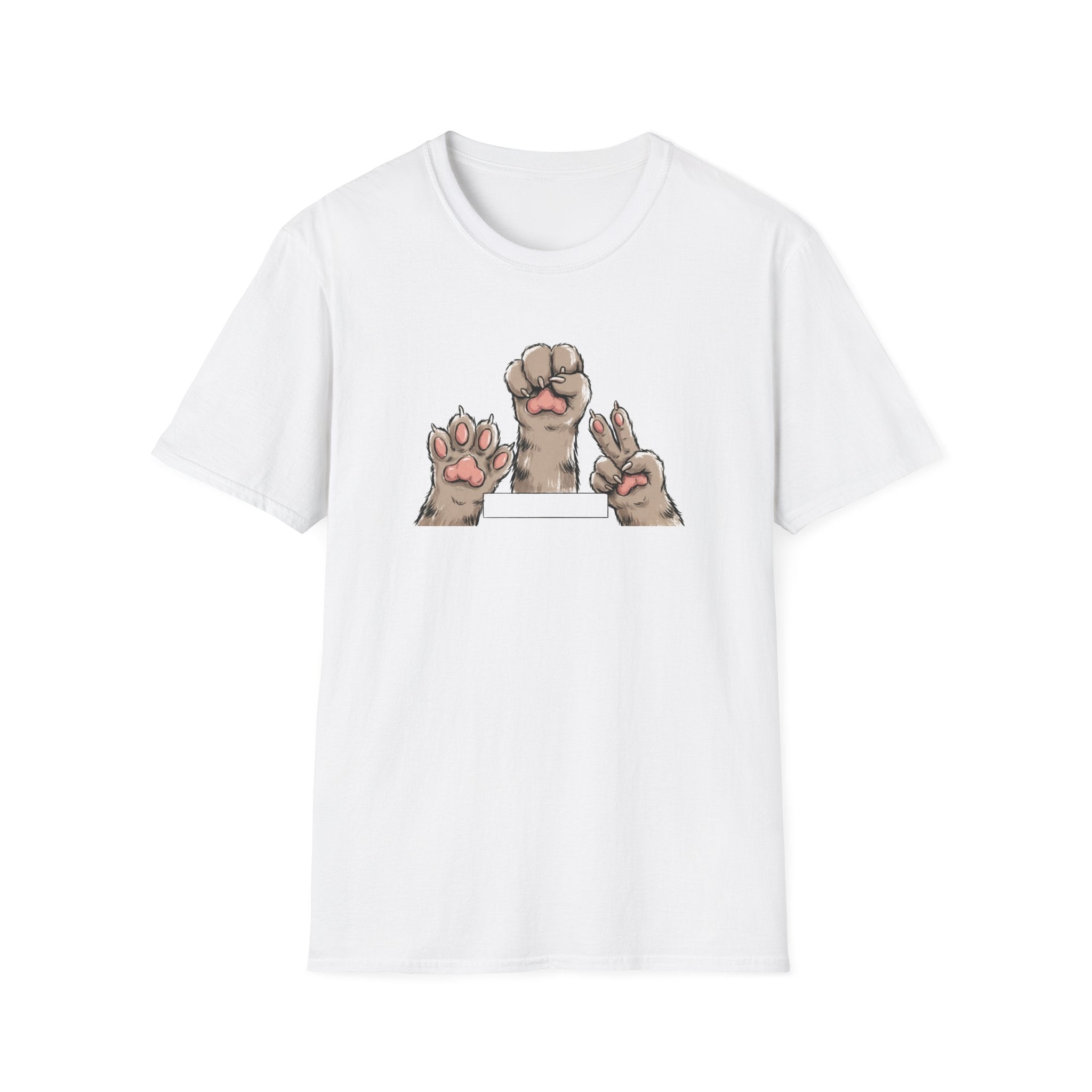 Funny Cat Paws Rock Paper Scissors Unisex T-Shirt - Cute Cat Beans Graphic Tee