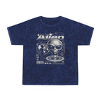 Alien Graphic Tee — Vintage Mineral Wash UFO Shirt