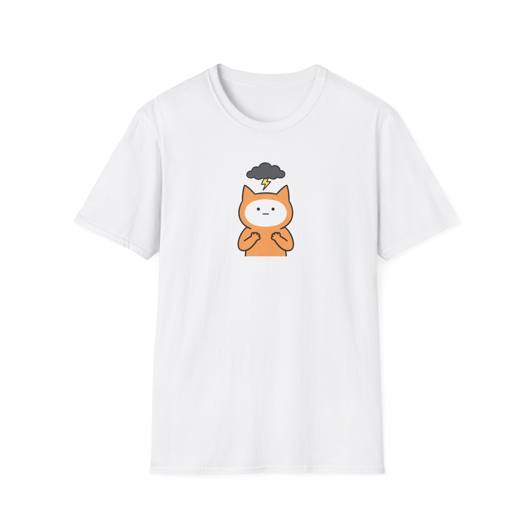 Bad Luck Orange Cat T-Shirt - Cute Thunderstorm Storm Cloud Graphic Tee