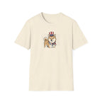 Patriotic Shiba Inu USA Flag Bandana Unisex T-Shirt