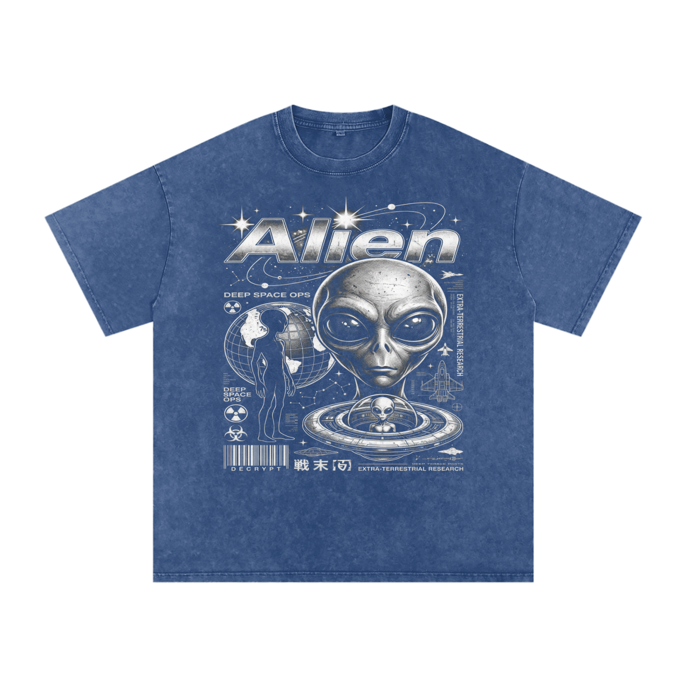 Snow Washed Oversized Cotton T-Shirt