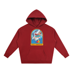 Stay Positive Shark Graphic Oversized Hoodie